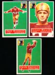 1956 Topps Football- 3 Diff. Redskins SP