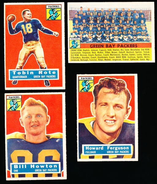 1956 Topps Football- 4 Diff. Green Bay Packers