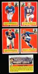 1956 Topps Football- 5 Diff. Lions