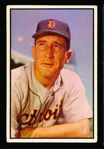 1953 Bowman Bb Color- #132 Fred Hutchinson, Tigers