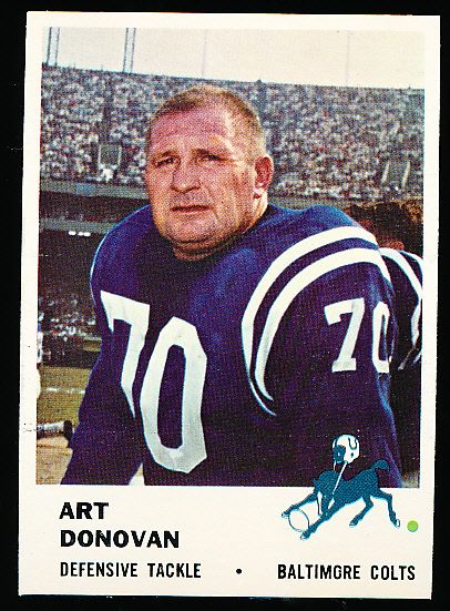 1961 Fleer Ftbl. #39 Art Donovan, Colts