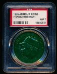 1959 Armour Baseball Coin- Frank Robinson, Redlegs- PSA NM 7 - Green Color. 