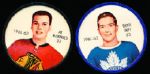 1961-62 Salada Hockey Coins- 2 Diff.