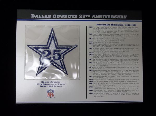 Dallas Cowboys 25th Anniversary Patch