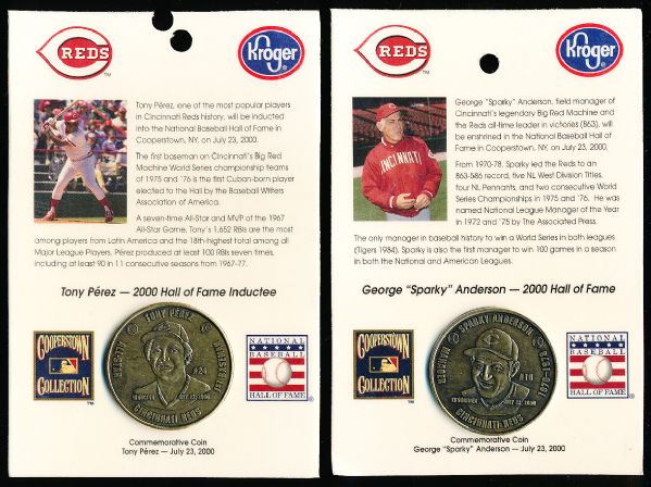 July 23, 2000 Kroger Cincinnati Reds Hall of Famers Commemorative Coins- 3 Diff.