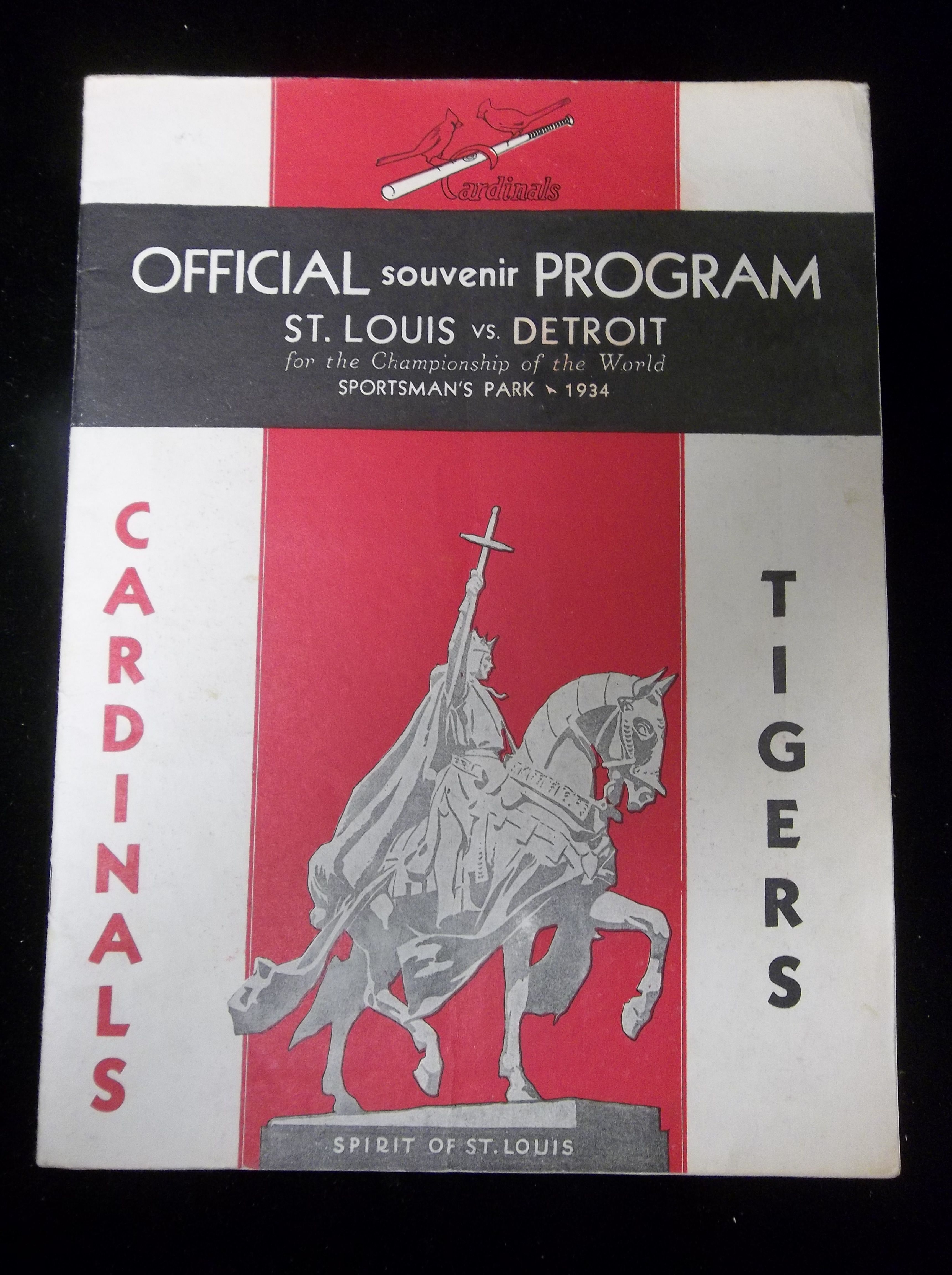 Detroit Tigers vs. St. Louis Cardinals 1934 World Series Vintage 12'' x  16'' Framed Program Cover