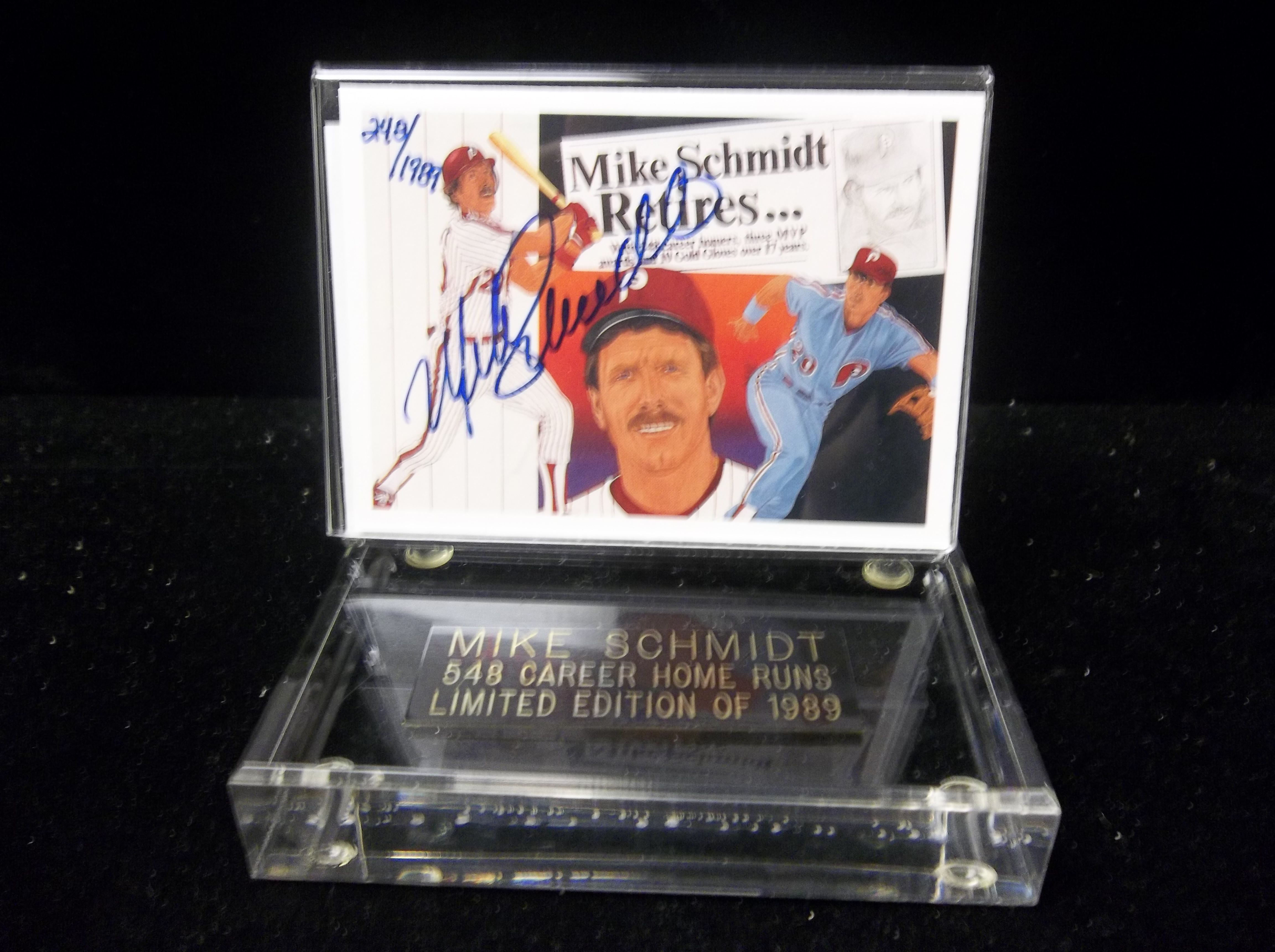 Autographed Mike Schmidt Retires Limited Edition Upper Deck Card