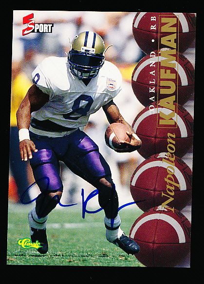 Lot Detail - 1995 Classic 5-Sport “Autographs”- Napoleon Kaufman, U. of  Washington