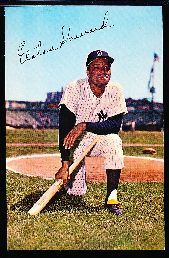 Signed Elston Howard Post Card, Ny Yankees Auction