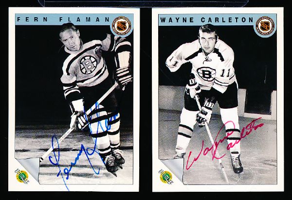 1992 Ultimate “Original Six” Hockey- Certified Autographs- 3 Diff. Boston Bruins