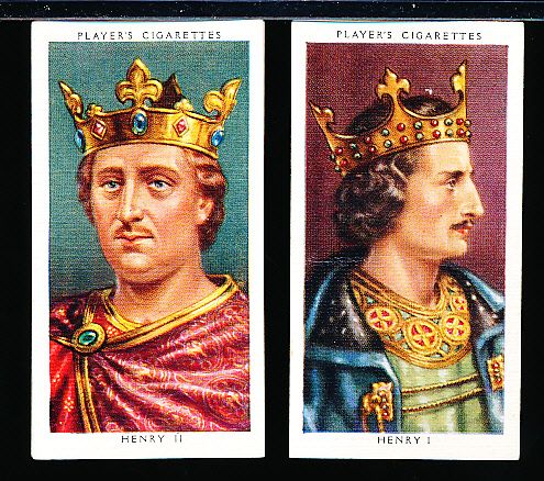 1935 John Player & Sons “The Kings & Queens of England 1066-1935” English Tobacco Cards- 32 Diff.