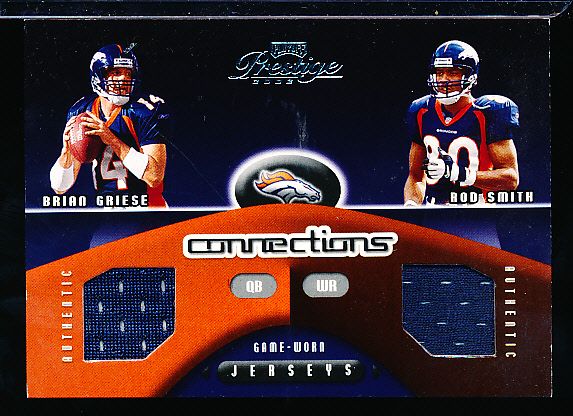 Lot Detail - 2002 Playoff Prestige Ftbl.- “Connections Jerseys”- #C22 Brian  Griese/ Rod Smith, Broncos- #248/500