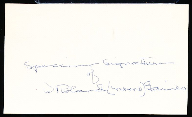 Lot Detail - Nemo Gaines Autographed Bsbl. 3 x 5 Index Card