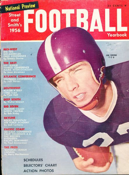 1956 Street and Smith’s Football Yearbook- Jim Swink, TCU Cover