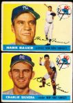 1955 Topps Bb- 2 Diff. Yankees