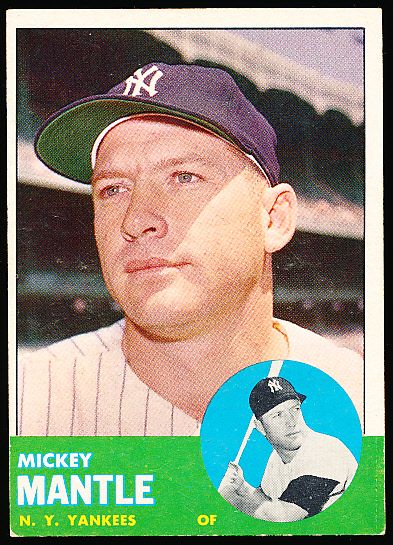 Mickey Mantle 1963 Topps Baseball Card #200