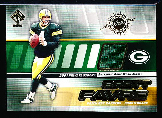 Lot Detail - 2001 Private Stock Ftbl.- “Game-Worn Gear”- #60 Brett Favre,  Packers