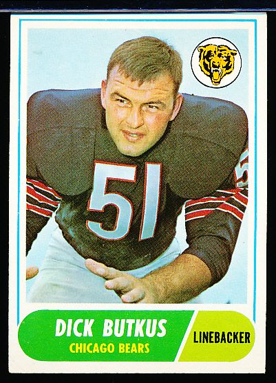 : 1968 Topps # 127 Dick Butkus Chicago Bears (Football