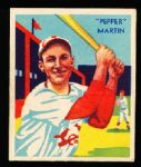 1934-36 Diamond Stars Baseball- #26 Pepper Martin, Cardinals- 1935 green back. Great color!