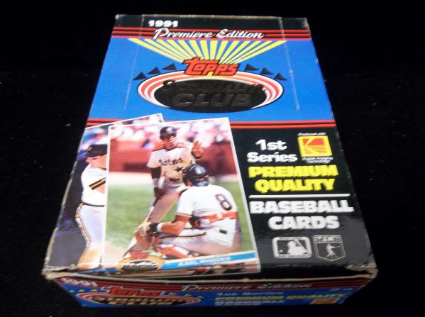 Lot Detail - 1991 Stadium Club Baseball Series One- One Unopened 36 Ct ...