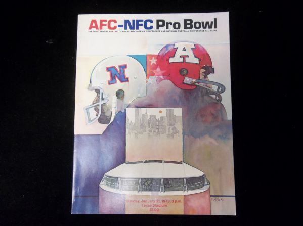 January 21, 1973 AFC-NFC Pro Bowl Program