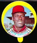 1973 Topps Baseball Candy Lids- Bob Gibson, Cardinals