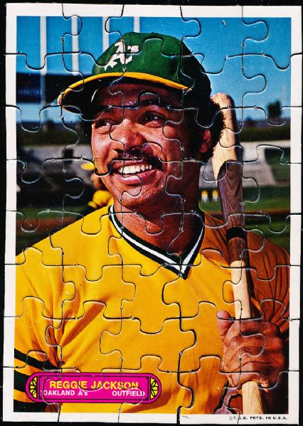 1974 Topps Baseball Puzzle- Reggie Jackson, A’s