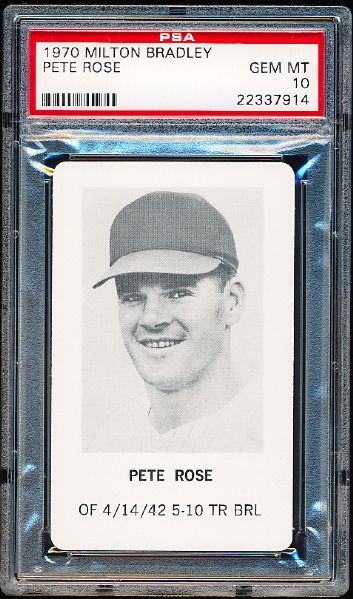 1970 Milton Bradley Baseball- Pete Rose- PSA GEM MINT 10