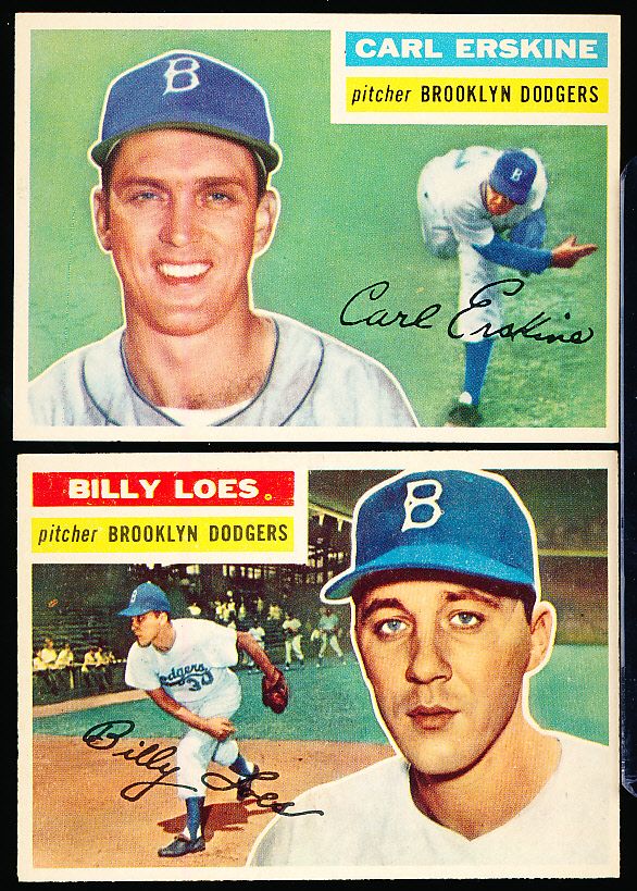 Lot Detail - 1956 Topps Baseball- Brooklyn Dodgers- 8 Diff.