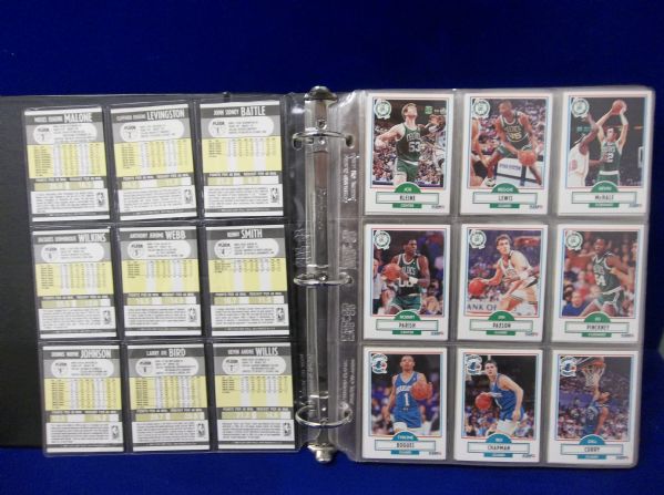 1990-91 Fleer/Fleer Update Bskbl.- 1 Complete Set from Both Series in Sheets/Binder