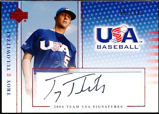 Troy Tulowitzki Autographed 2005 Upper Deck Card