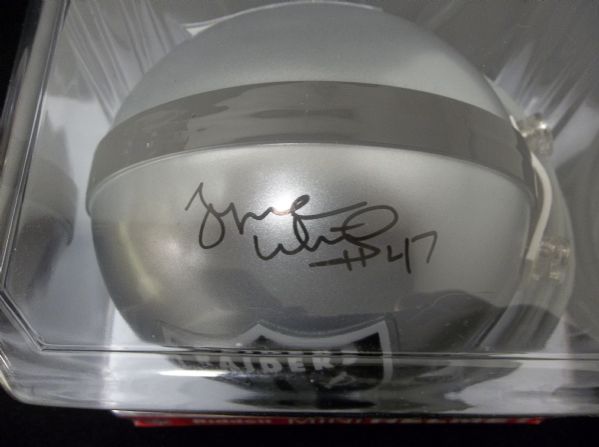 Tyrone Wheatley Autographed Riddell Oakland Raiders Ftbl. Mini-Helmet