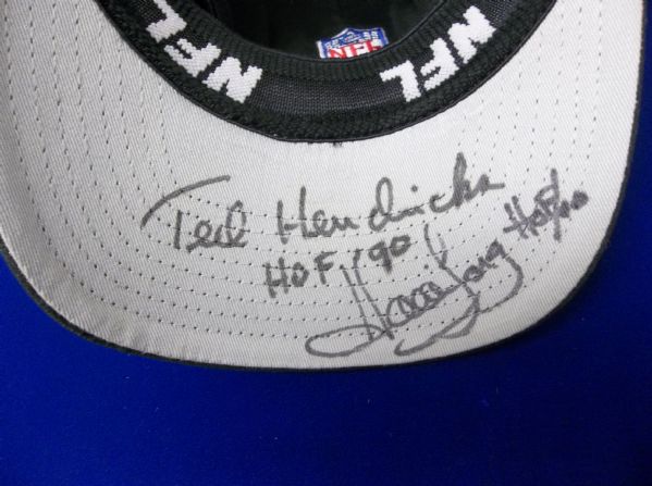 Ted Hendricks and Howie Long Autographed NFL Oakland Raiders Hat