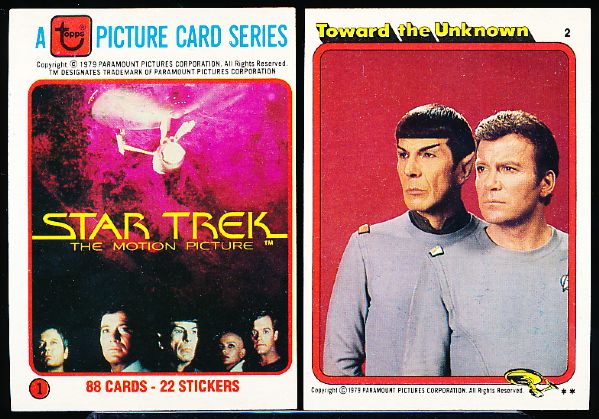 1979 Topps “Star Trek The Motion Picture” Complete Card Set of 88