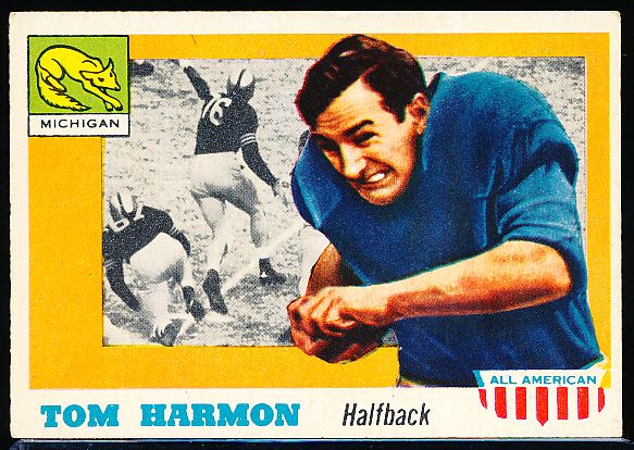 1955 Topps All American Football- #35 Tom Harmon, Michigan SP RC! 