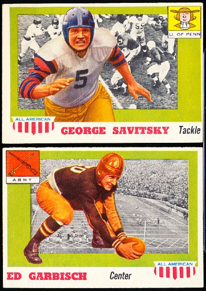 1955 Topps All American Football- 3 Cards