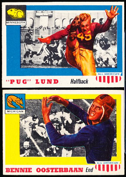 1955 Topps All American Football- 2 Cards