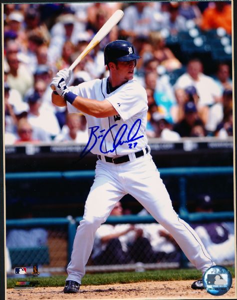 Brent Clevlen Autographed and Matted Detroit Tigers Bsbl. 8” x 10” Color Photo