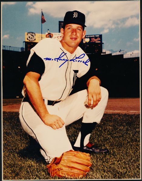 Mickey Lolich Autographed and Matted Detroit Tigers Bsbl. 8” x 10” Color Photo