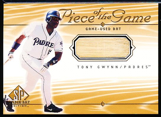 2000 SP Game Bat Edition Bsbl. “Piece of the Game” #TGw Tony Gwynn, Padres