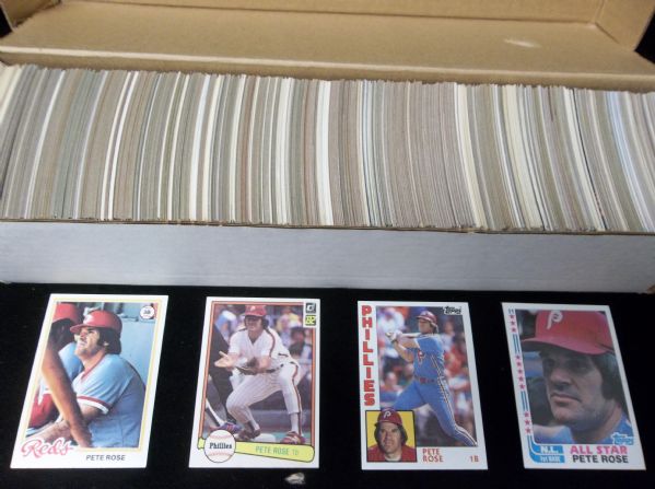 Pete Rose Lot- 750 Assorted Cards