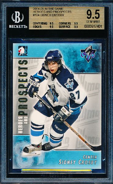 2004-2005 Be A Player Hockey In The Game- Heroes & Prospects- #104 Sidney Crosby- Beckett 