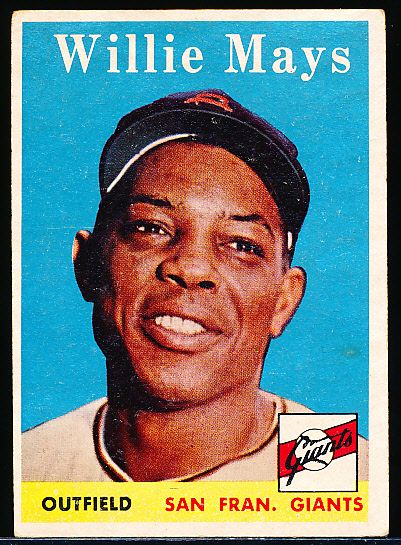 1958 Topps Baseball- #5 Willie Mays, Giants