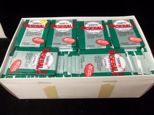 1992 Fleer Baseball- 90 Unopened Wax Packs- 17 cards per pack.