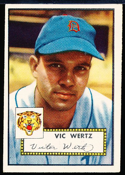 1952 Topps Bb- #244 Vic Wertz,Tigers
