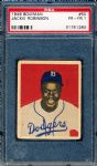 1949 Bowman Baseball- #50 Jackie Robinson, Dodgers- PSA PR-FR 1- Rookie! 