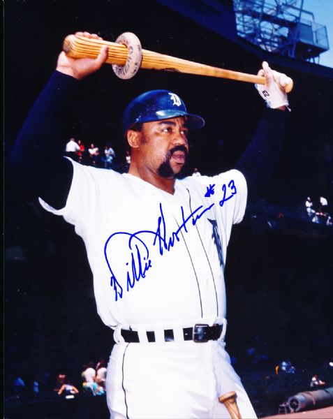 Willie Horton Autographed Detroit Tigers Bsbl. Color 8” x 10” Photo