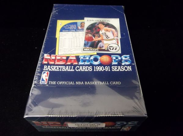 1990-91 Hoops Basketball- Series #1- 1 Unopened Wax Box