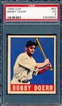 1948/49 Leaf  Baseball- #83 Bobby Doerr, Red Sox- PSA Vg 3 