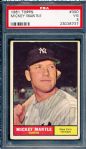 1961 Topps Baseball- #300 Mickey Mantle, Yankees- PSA Vg 3